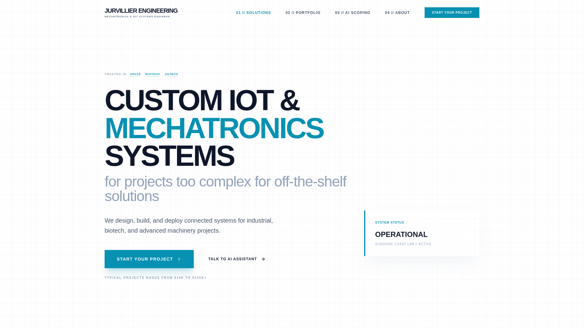 website screenshot of https://ljurvillier.com.au/