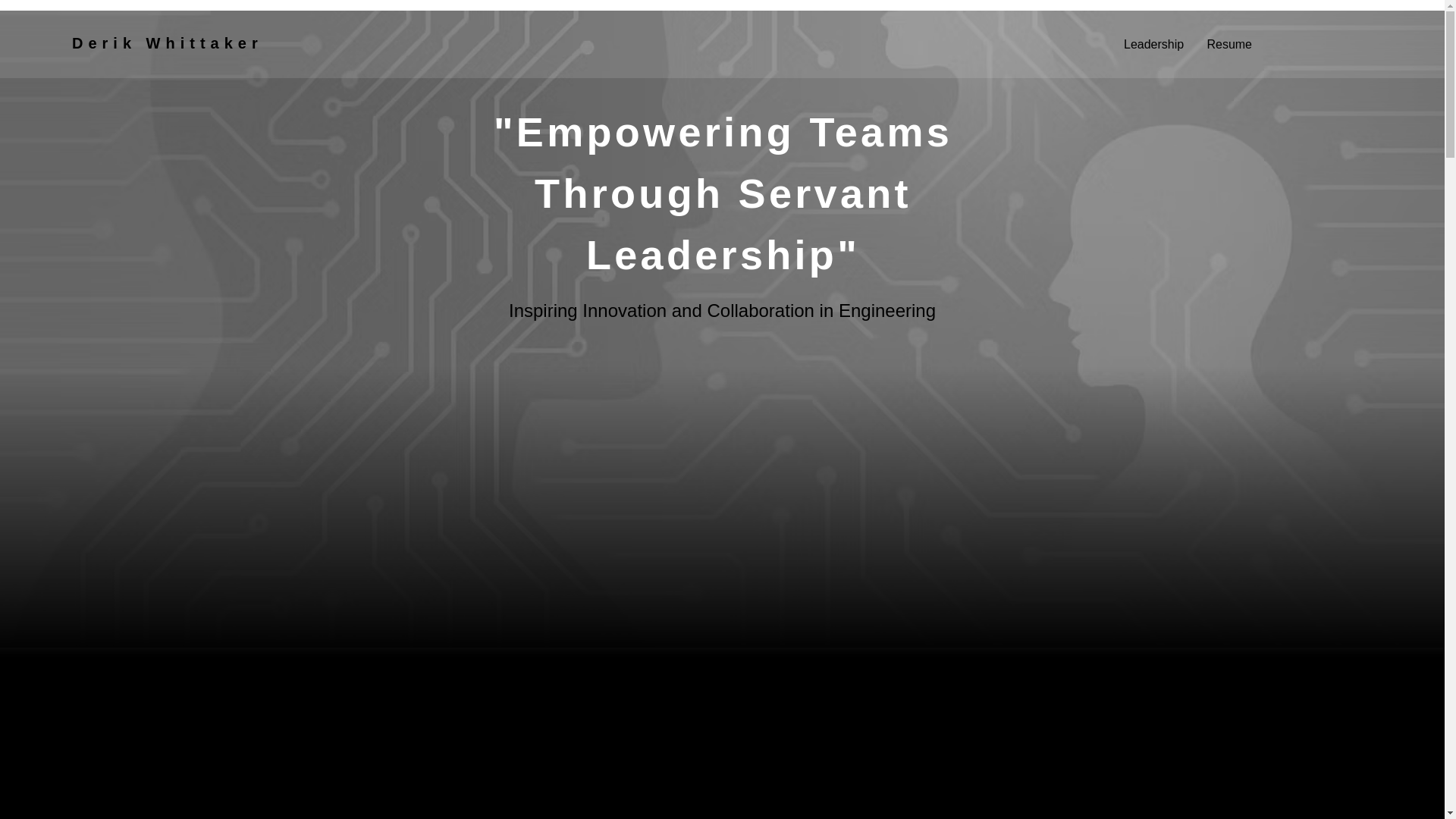 website screenshot of https://derikwhittaker.com/
