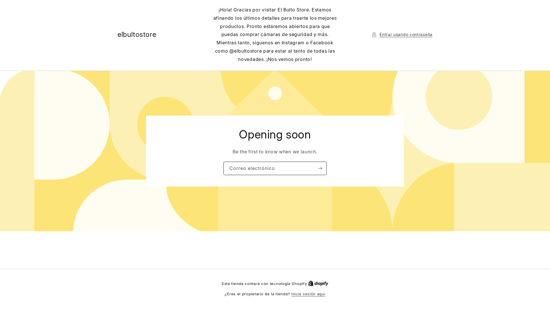 website screenshot of https://elbultostore.com/