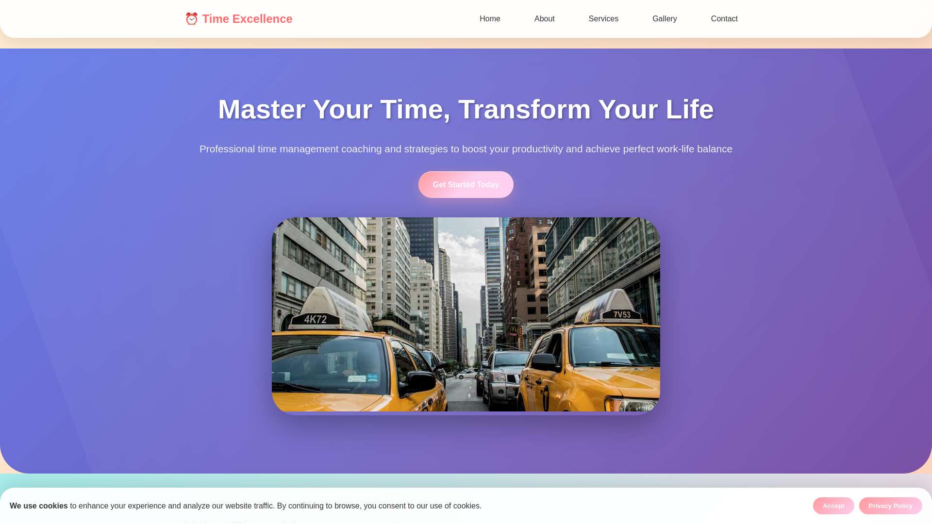 website screenshot of https://timeexcellenceexperts.shop