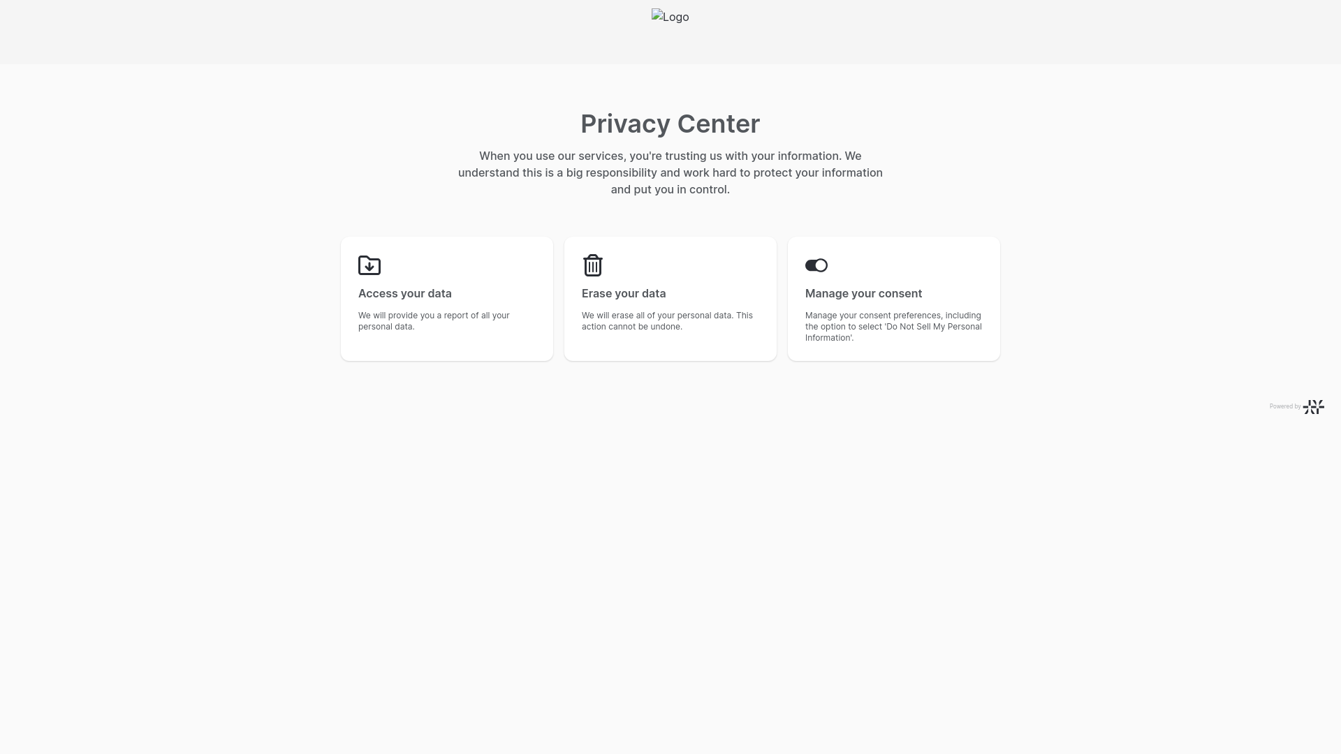 website screenshot of https://privacy-bitly.us.fides.ethyca.com/