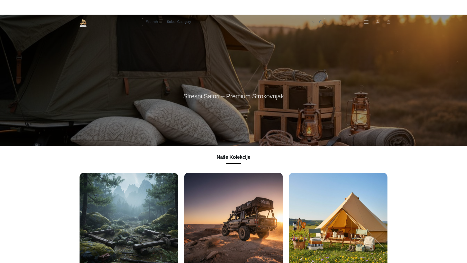 website screenshot of https://stresni-sator.si