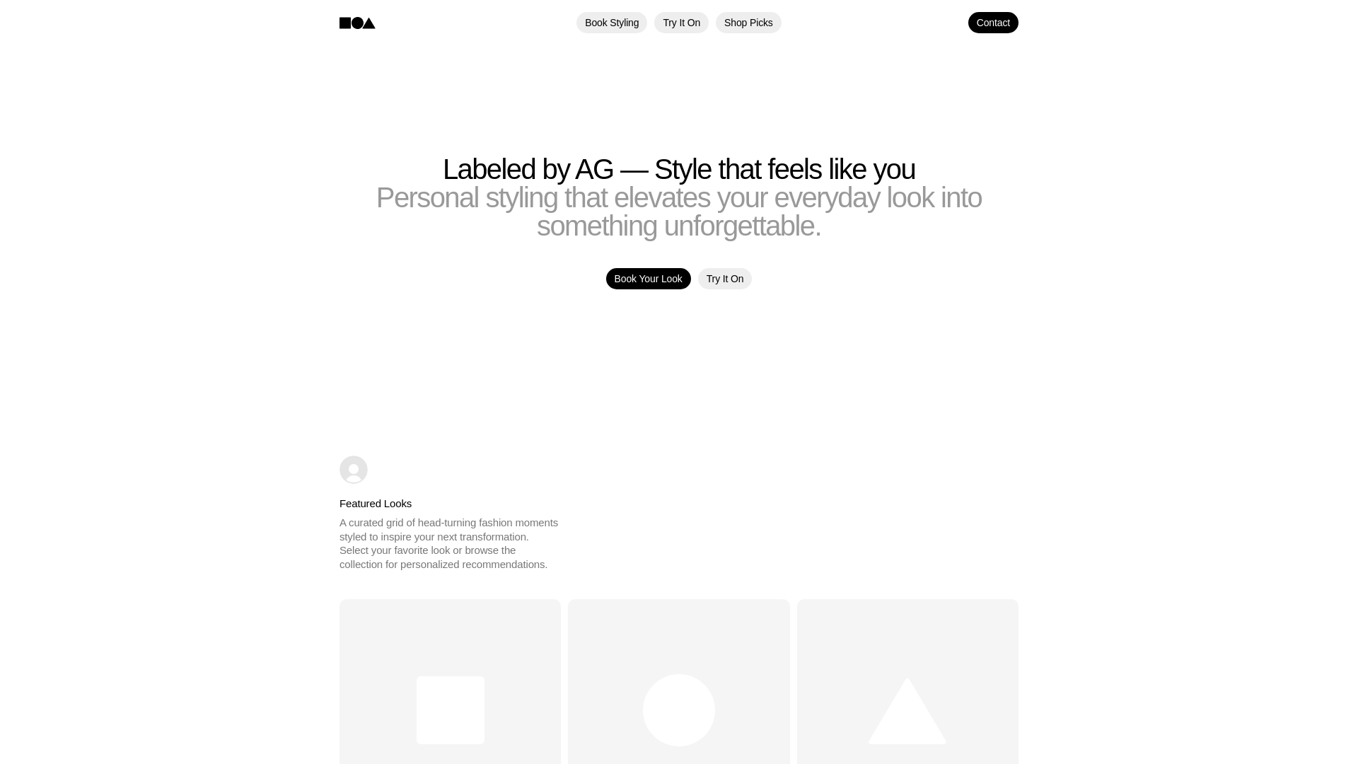 website screenshot of https://labeledbyag.com/