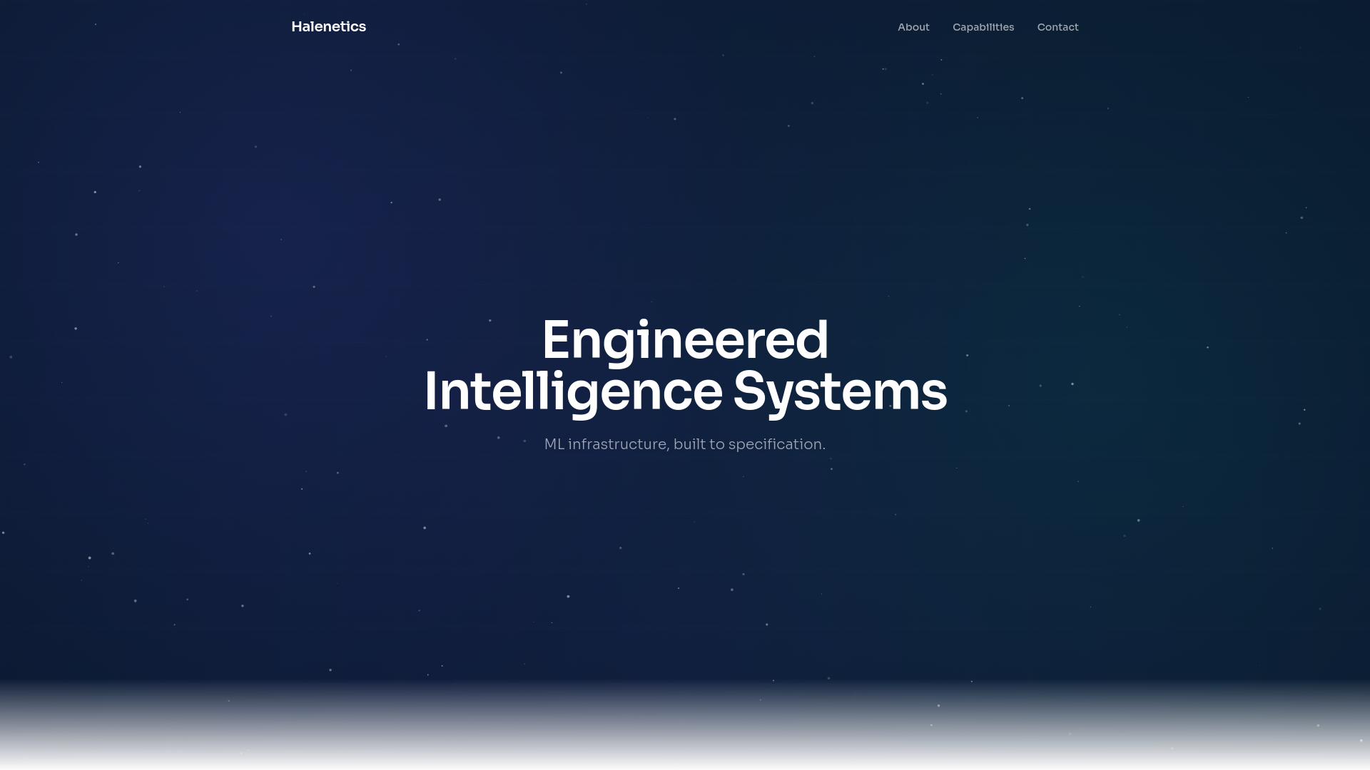 website screenshot of https://halenetics.com/