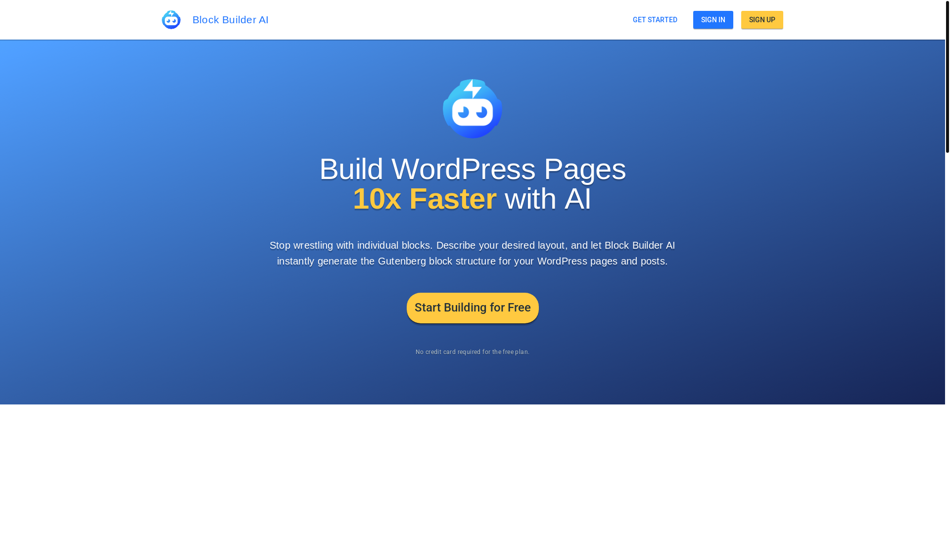 website screenshot of https://blockbuilderai.com.br/