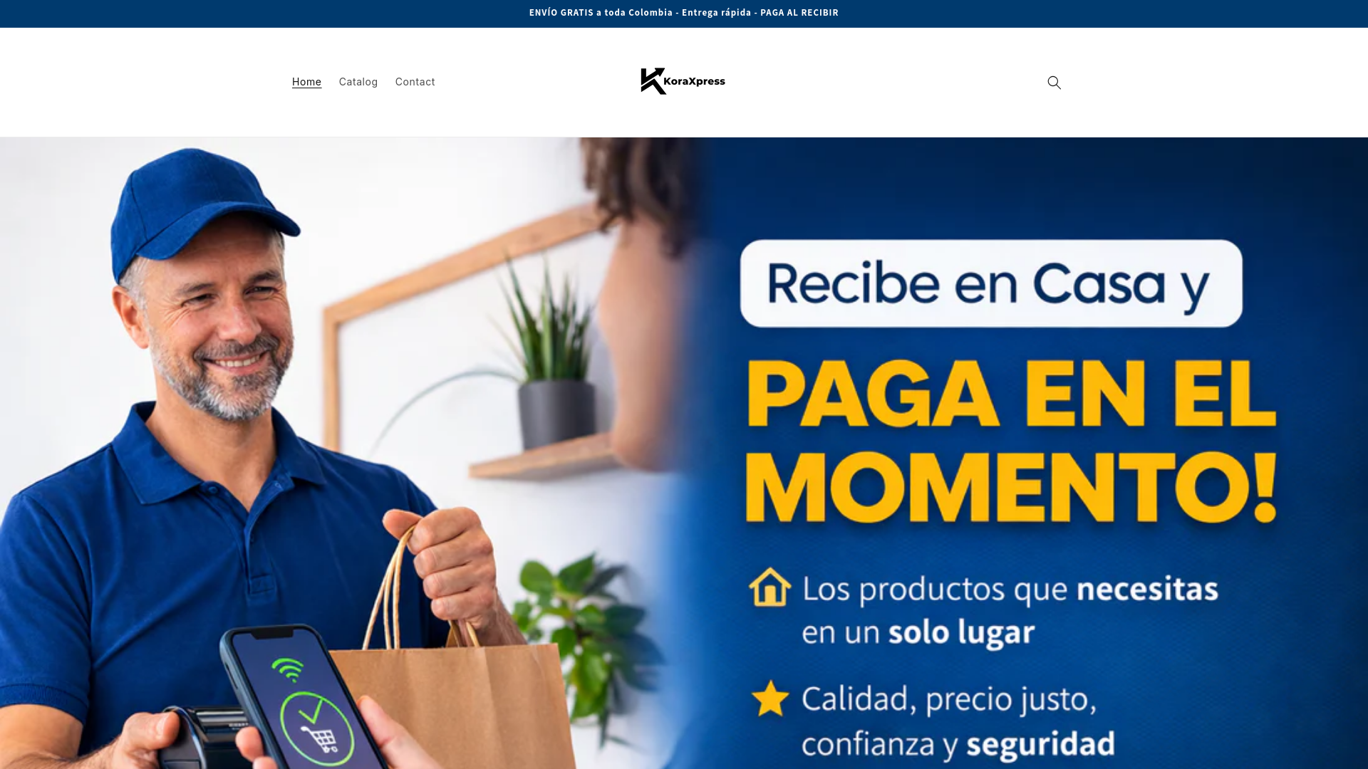 website screenshot of https://tiendakoraxpress.com/