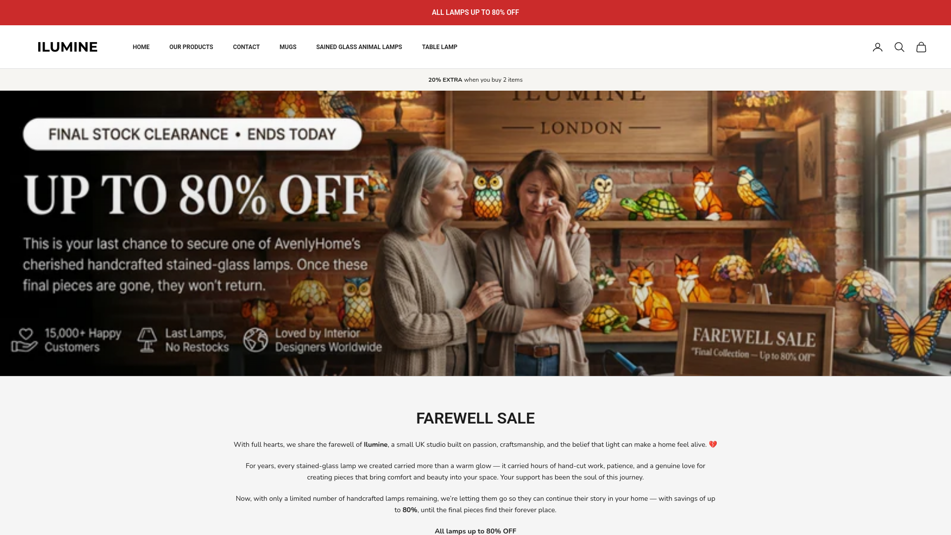 website screenshot of https://ilumine.store/
