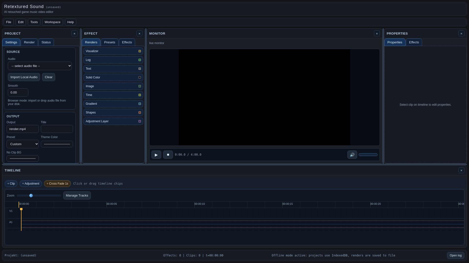 website screenshot of https://retextured-sound.pages.dev/