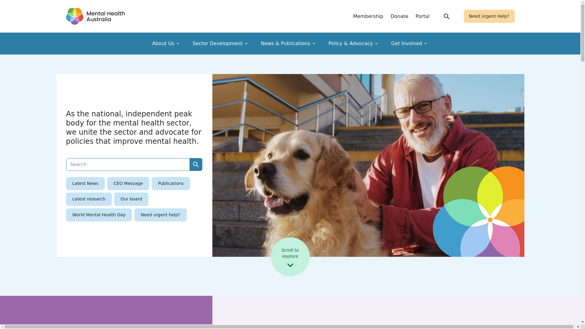 website screenshot of https://mentalhealthaustralia.org.au/