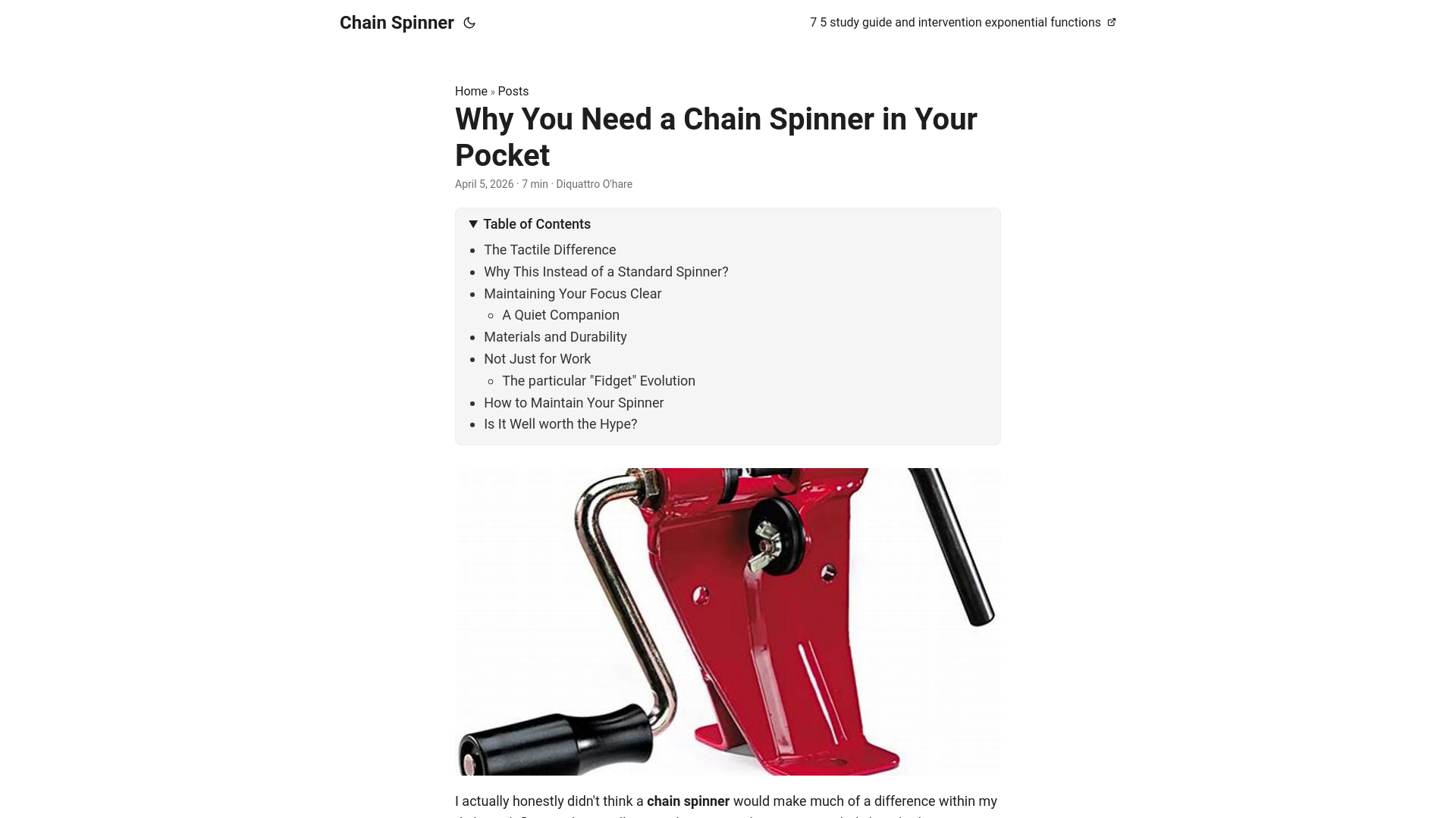 website screenshot of https://chain-spinner.pages.dev/