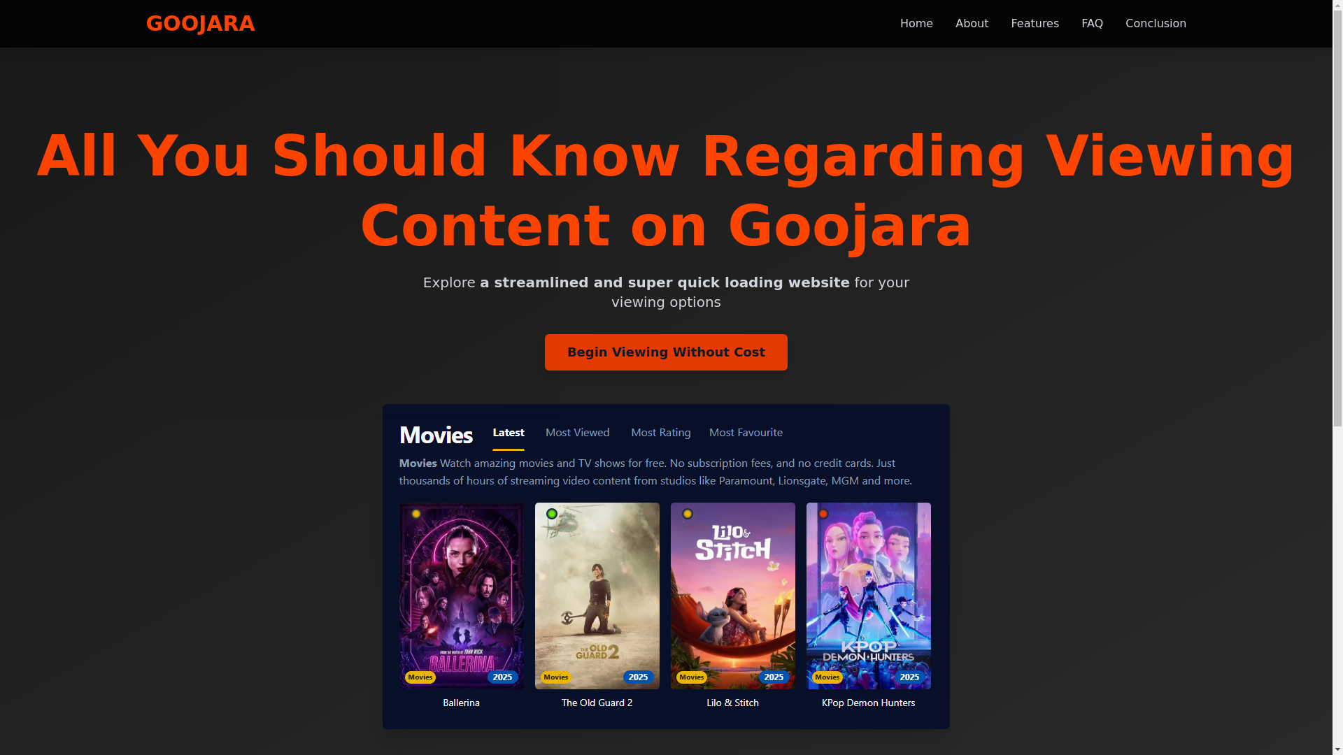 website screenshot of https://goojara-nzyi.pages.dev/