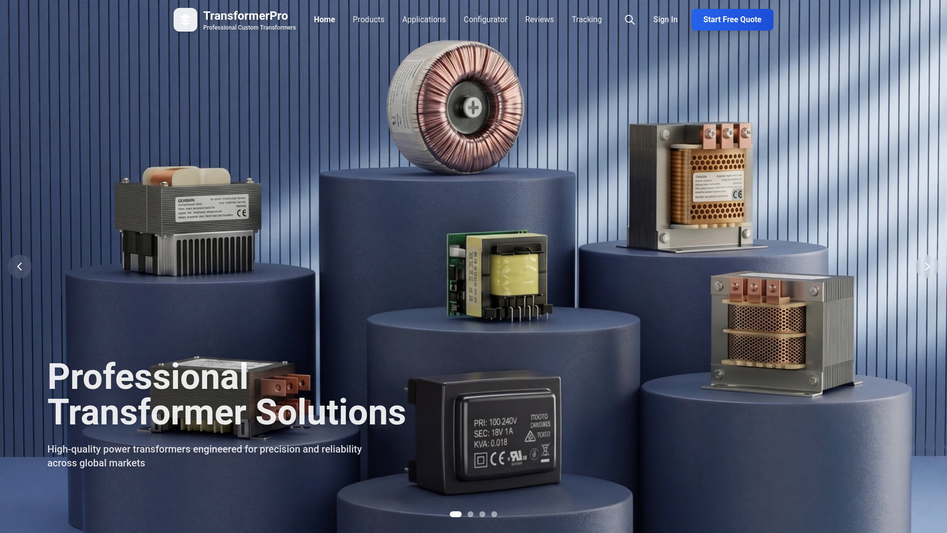 website screenshot of https://transformercraft.com/