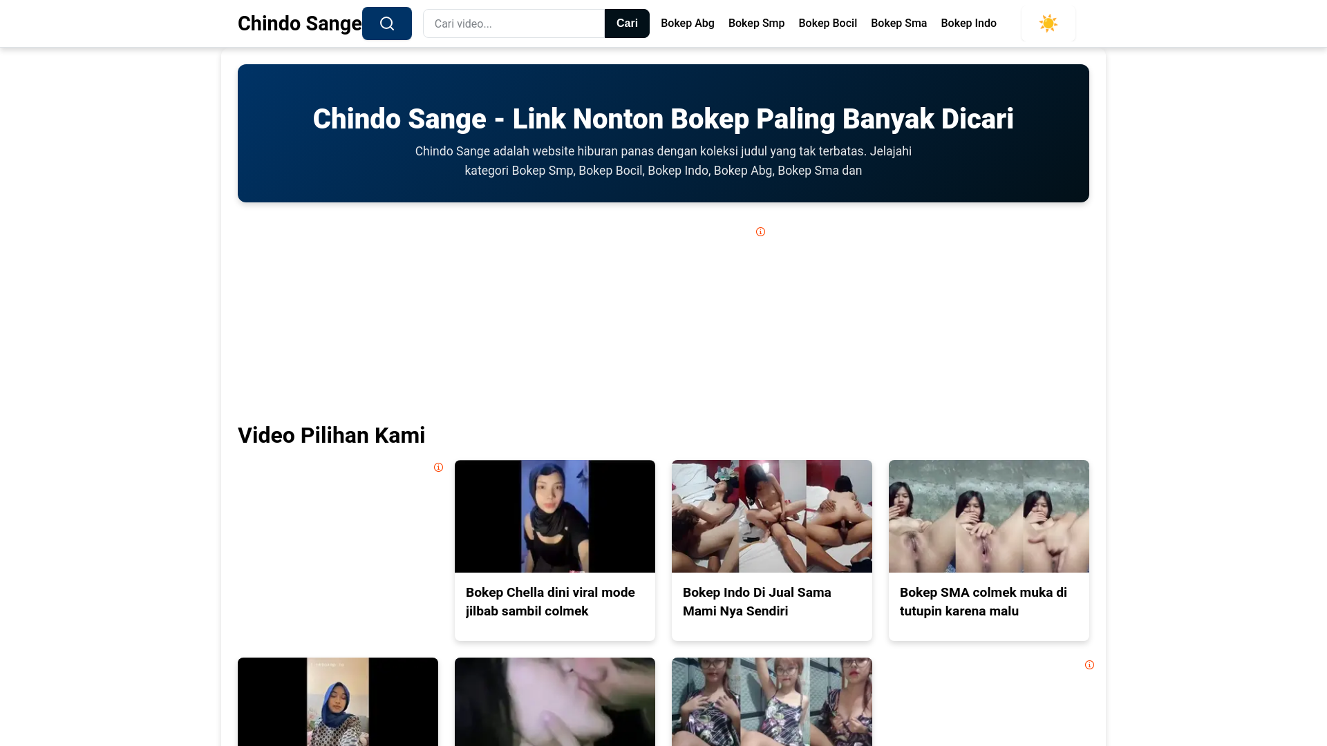 website screenshot of https://chindosange.pages.dev/