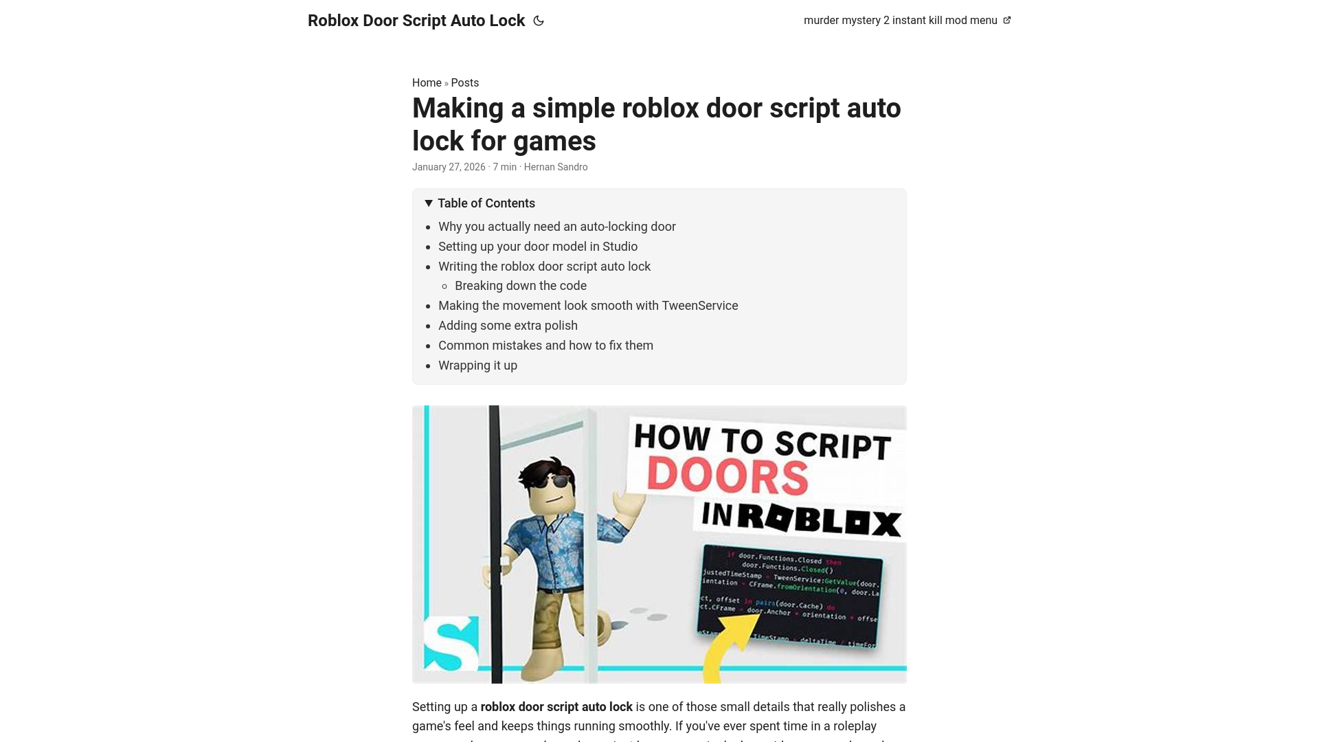 website screenshot of https://roblox-door-script-auto-lock.pages.dev/