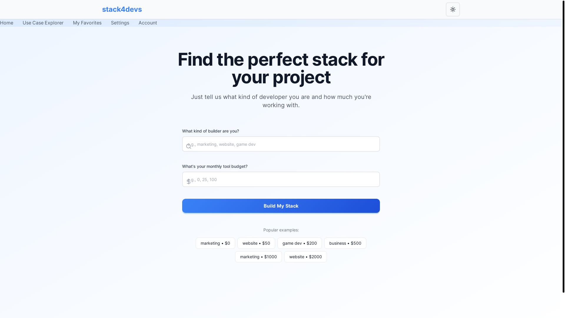 website screenshot of https://stack4devs.pages.dev/