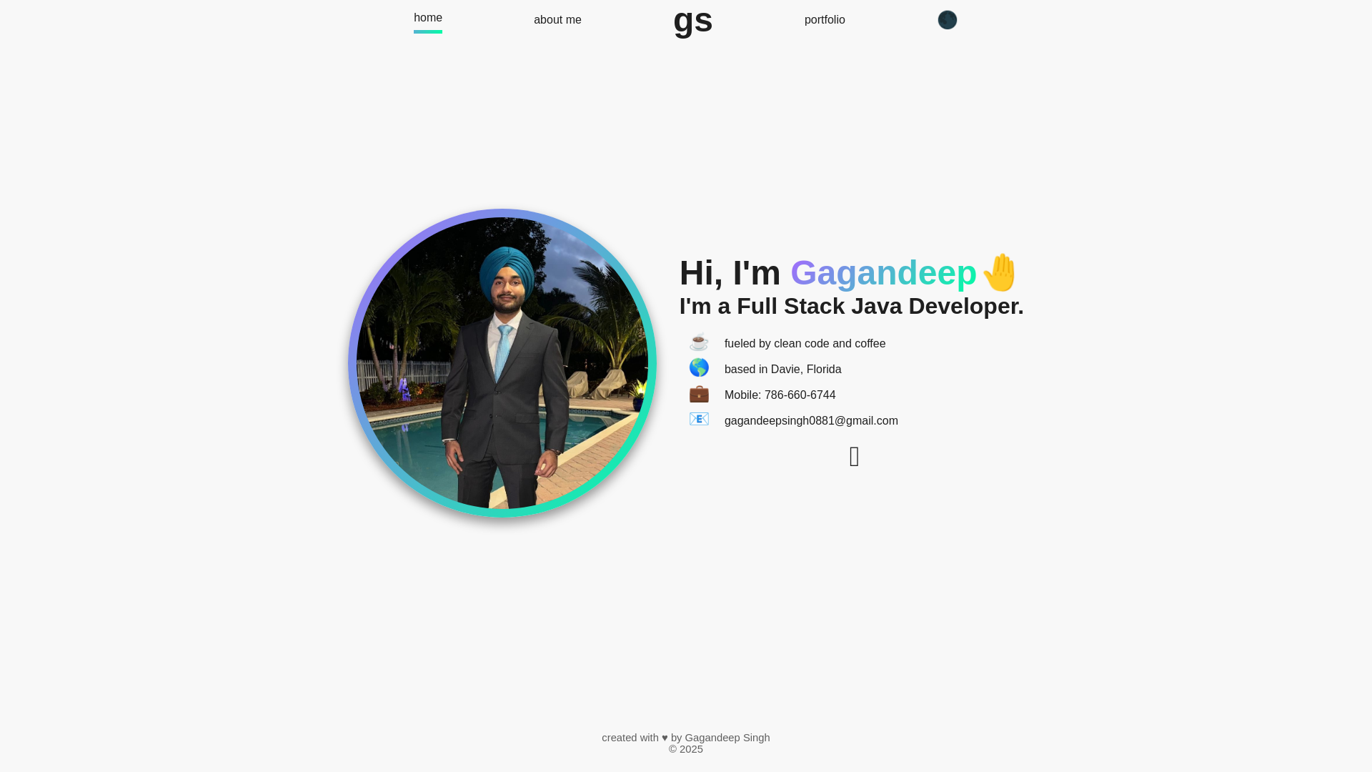 website screenshot of https://gagandeepsingh.online/