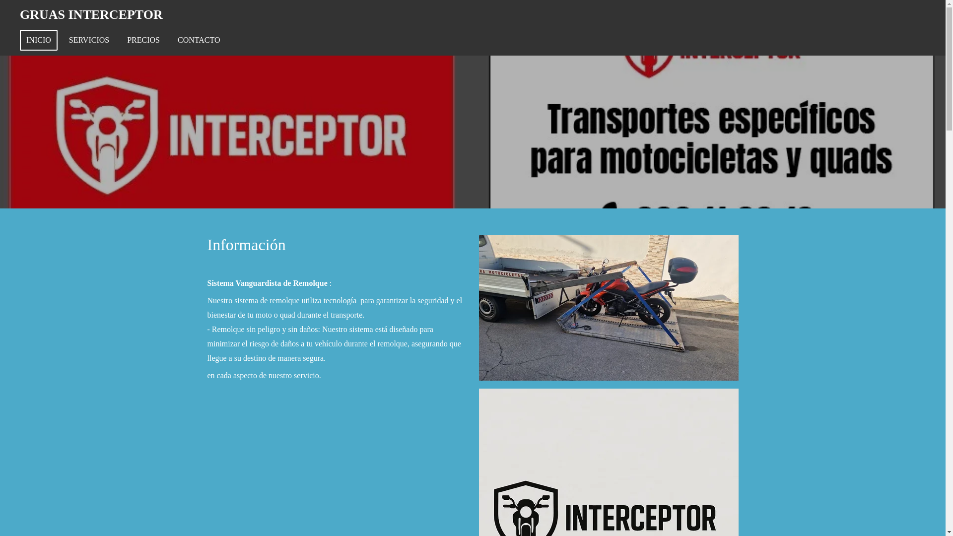 website screenshot of https://gruasinterceptor.com/