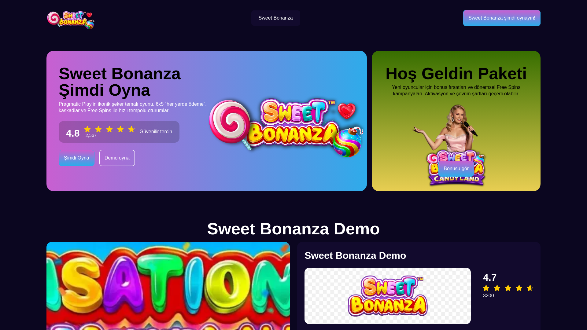 website screenshot of https://tr-sweetbonanza.ink/