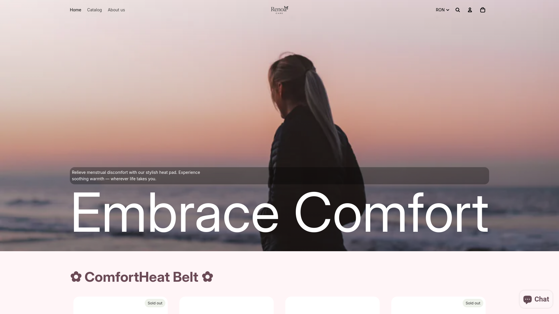 website screenshot of https://renoacare.com/