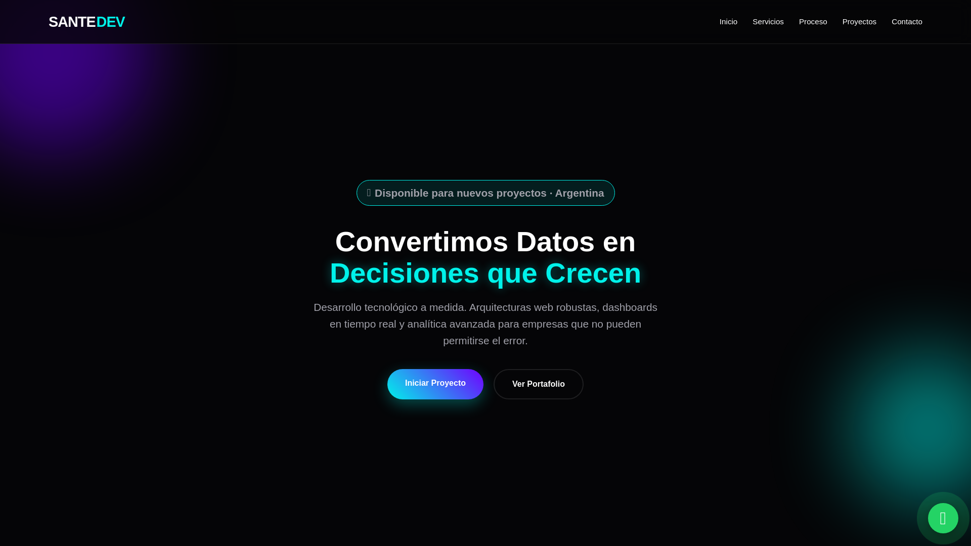 website screenshot of https://santedev.com.ar