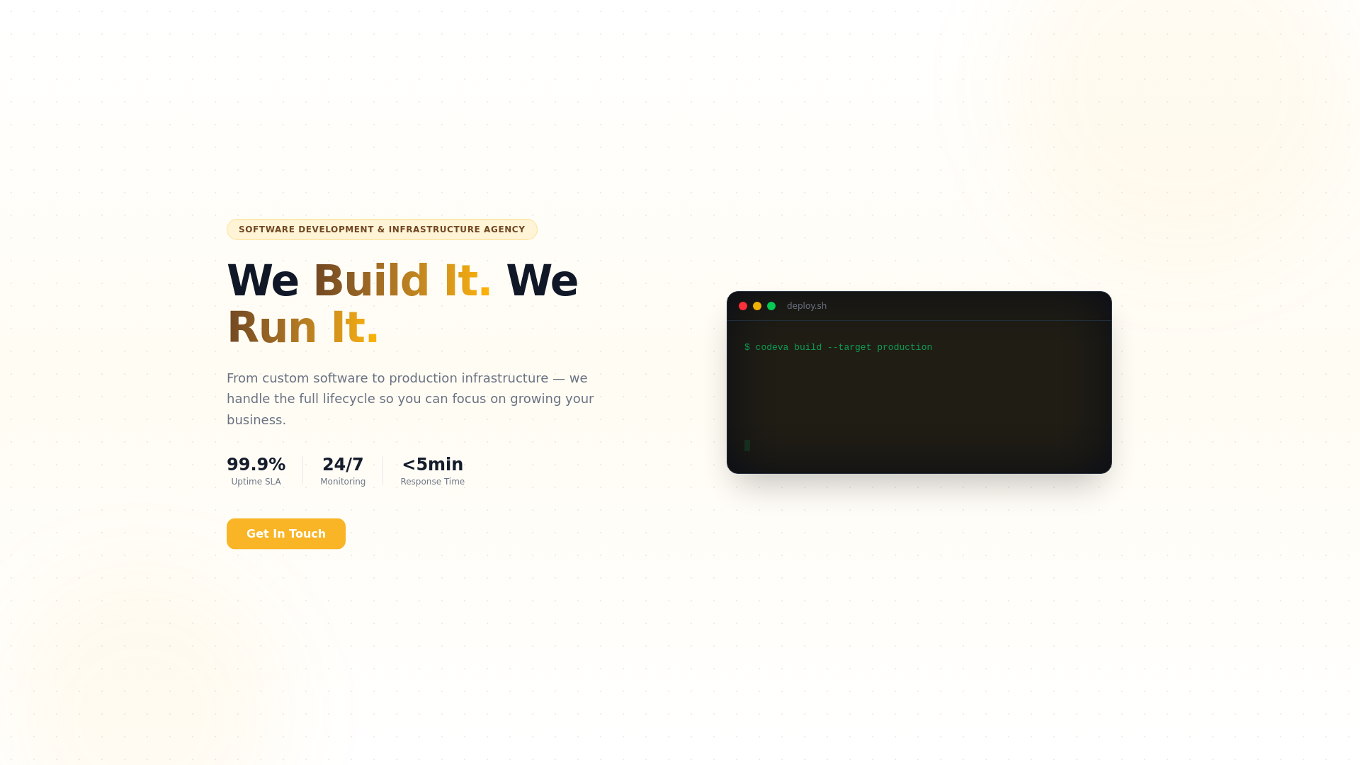 website screenshot of https://thecodeva.com/