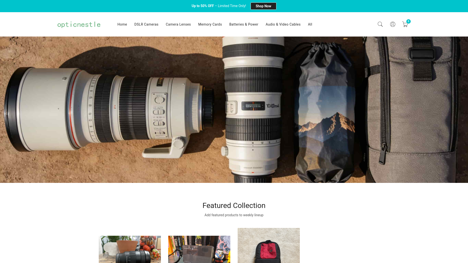 website screenshot of https://opticnestle.com/