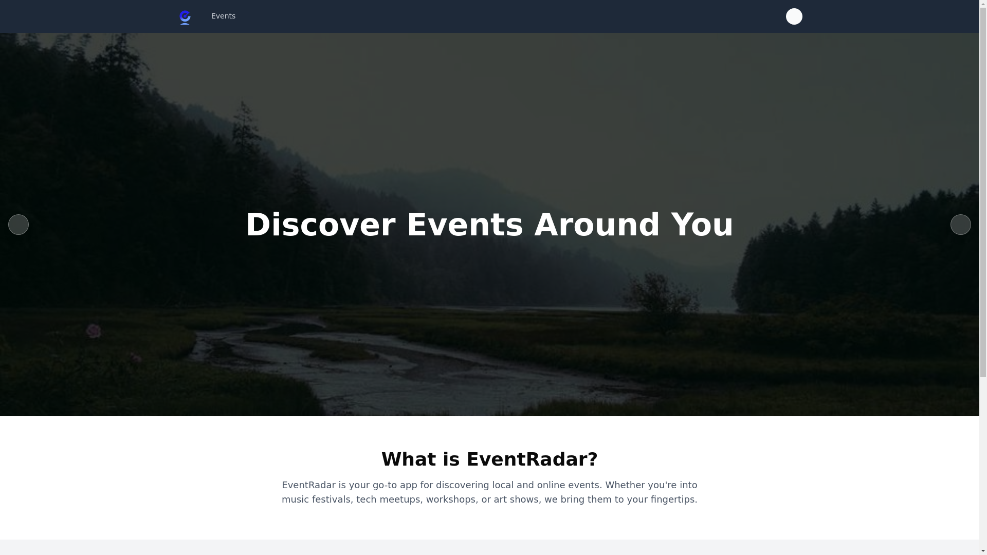 website screenshot of https://eventradar-web.pages.dev/