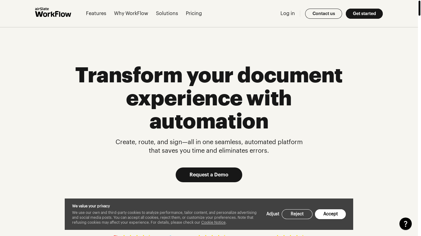 website screenshot of https://teamairslate.com/