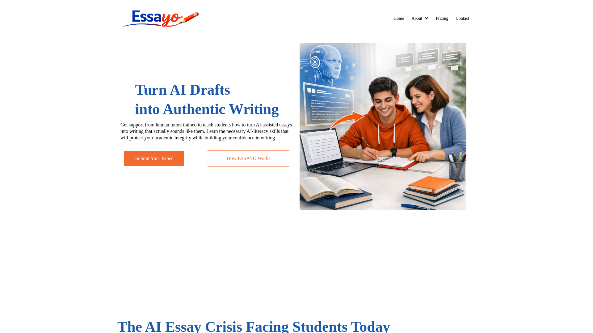 website screenshot of https://essayo.net/