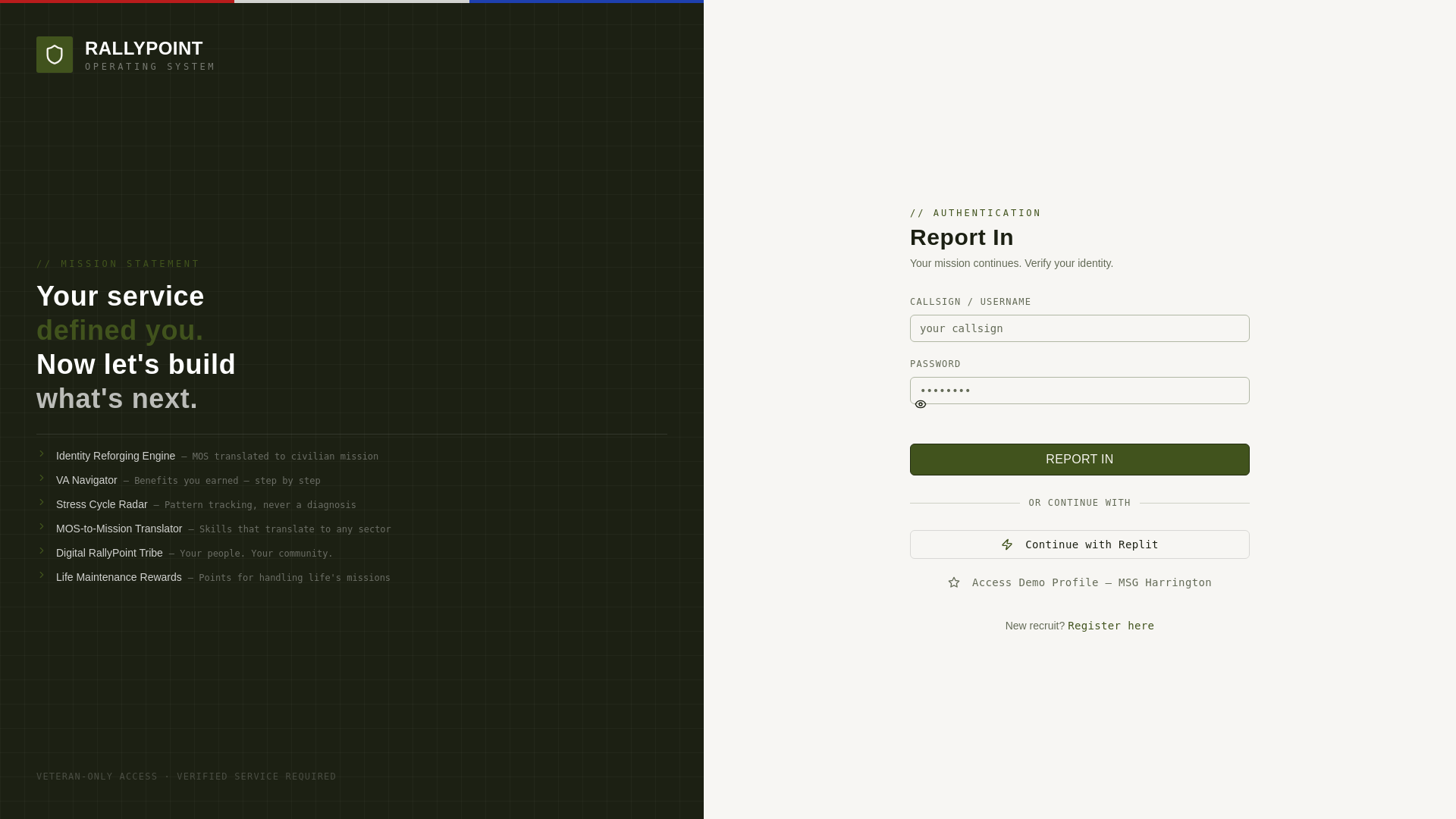 website screenshot of https://rallypoint-os.com/