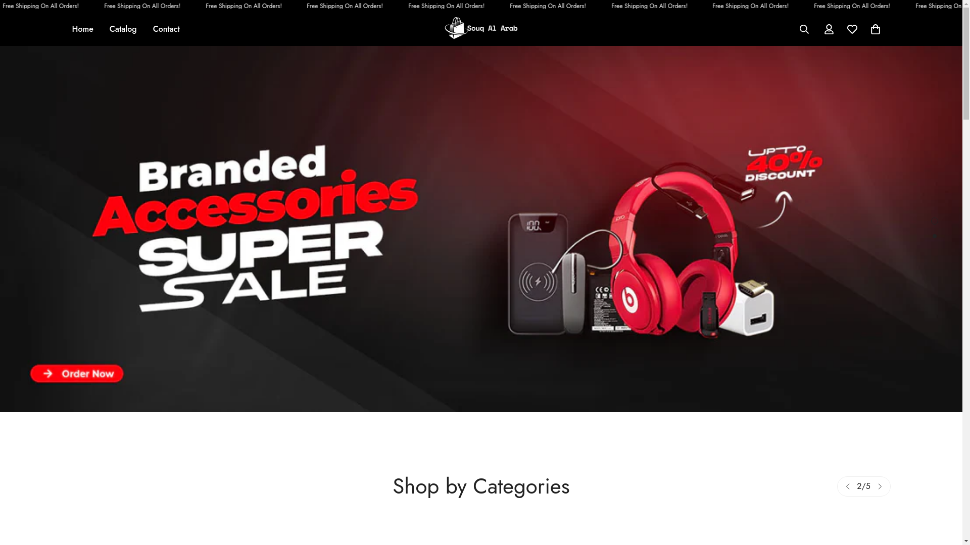 website screenshot of https://souqalarab.live/