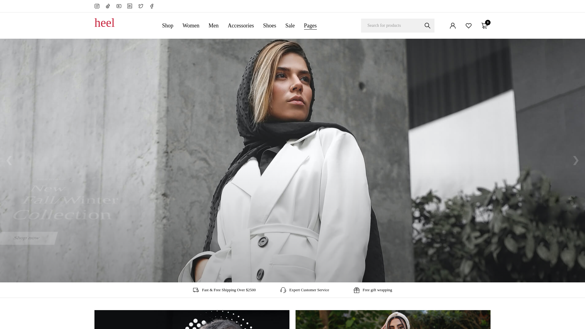 website screenshot of https://heelandhustle.com
