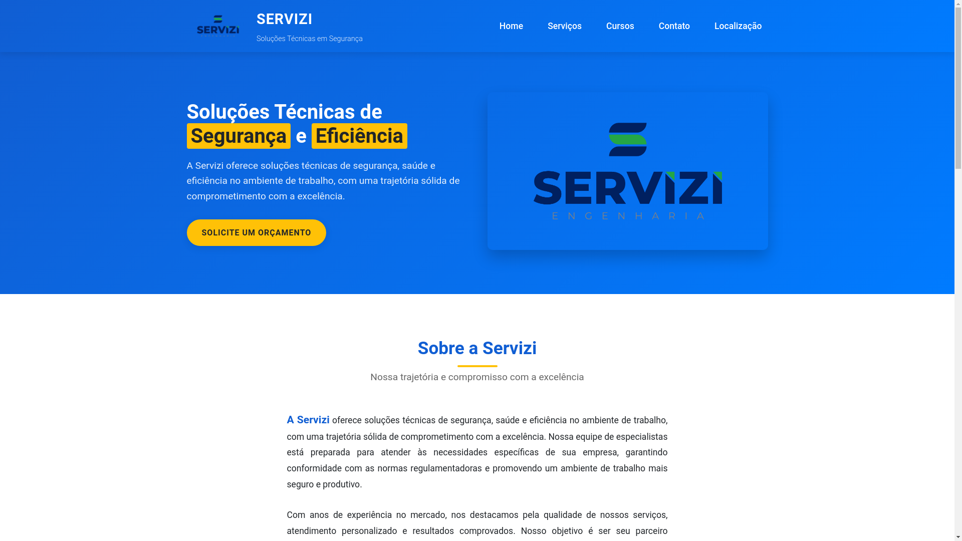 website screenshot of https://serviziengenharia.com.br/