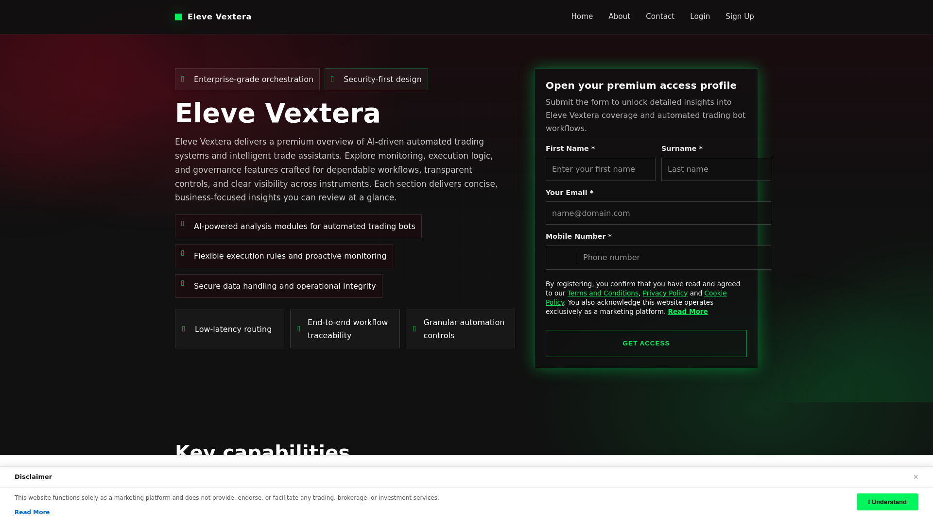 website screenshot of https://eleve-vextera-click.pages.dev/