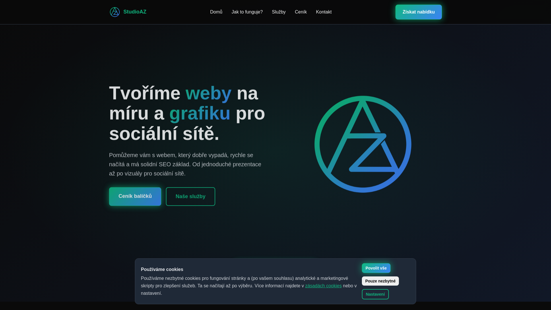 website screenshot of https://webstudioaz.cz/