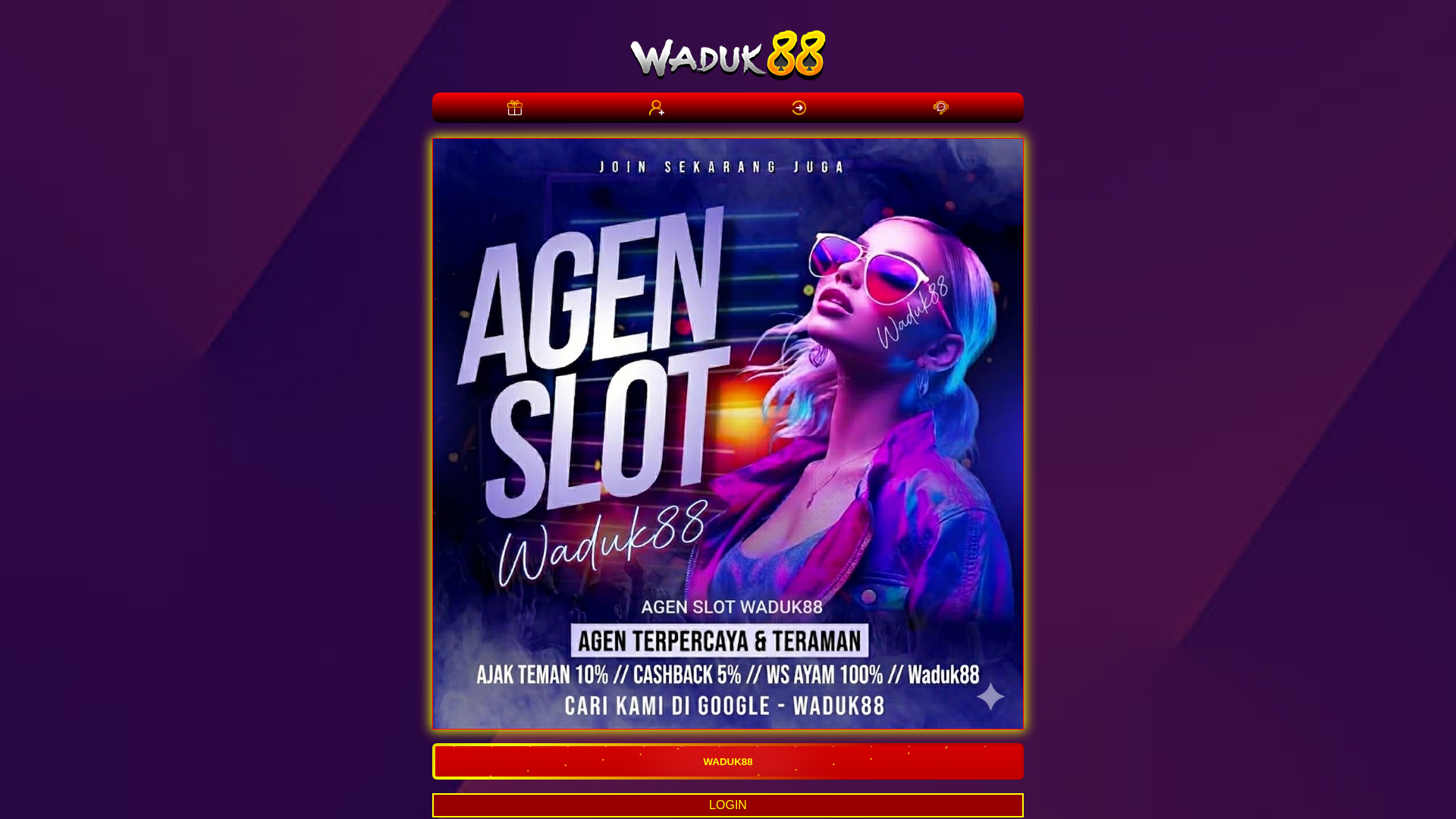 website screenshot of https://waduk88-amp.pages.dev/