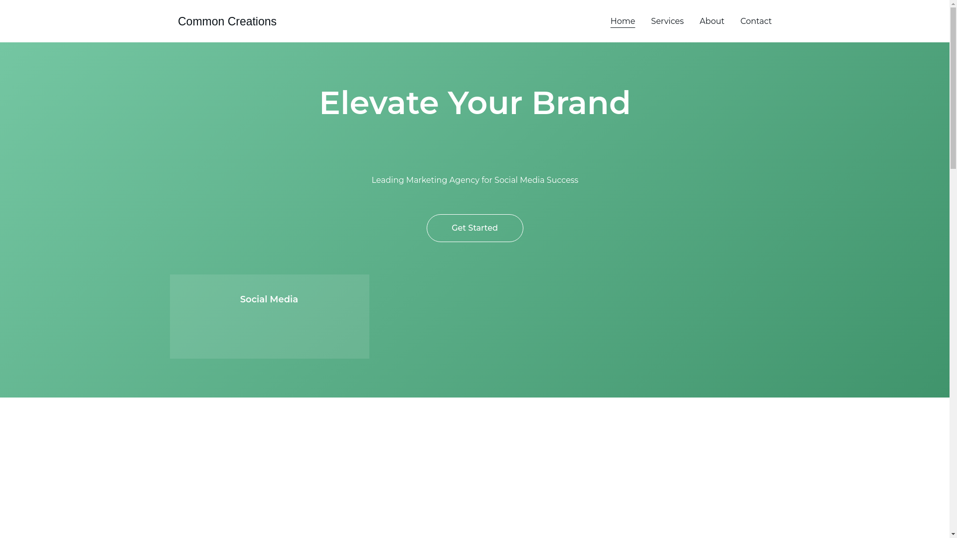 website screenshot of https://commoncreations.site/