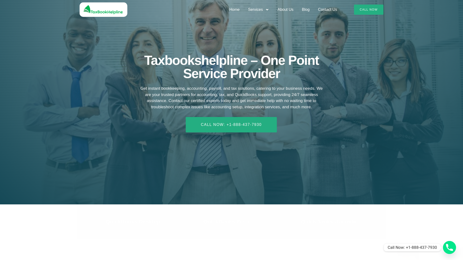 website screenshot of https://taxbookhelpline.com/