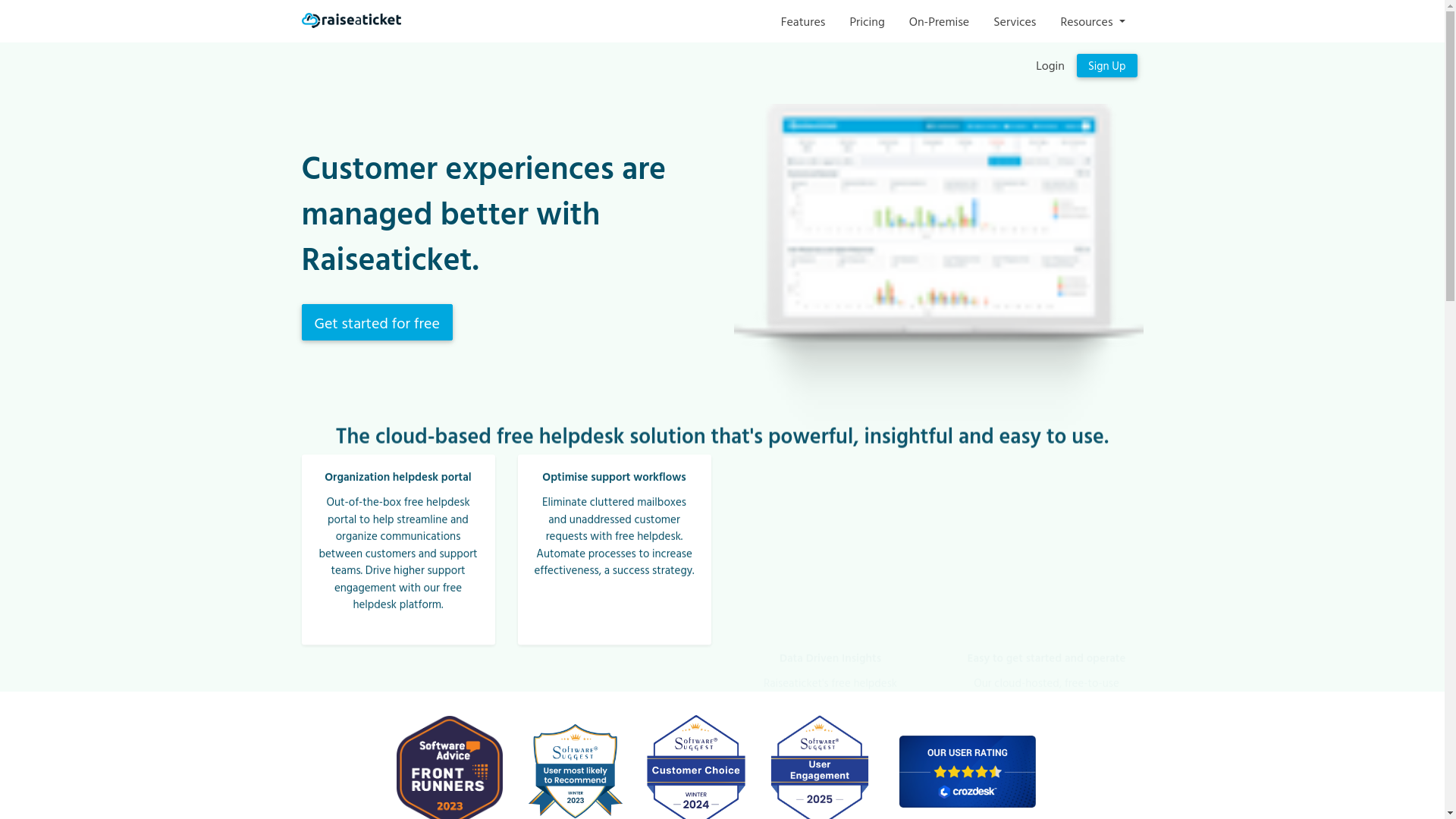 website screenshot of https://raiseaticket.com/