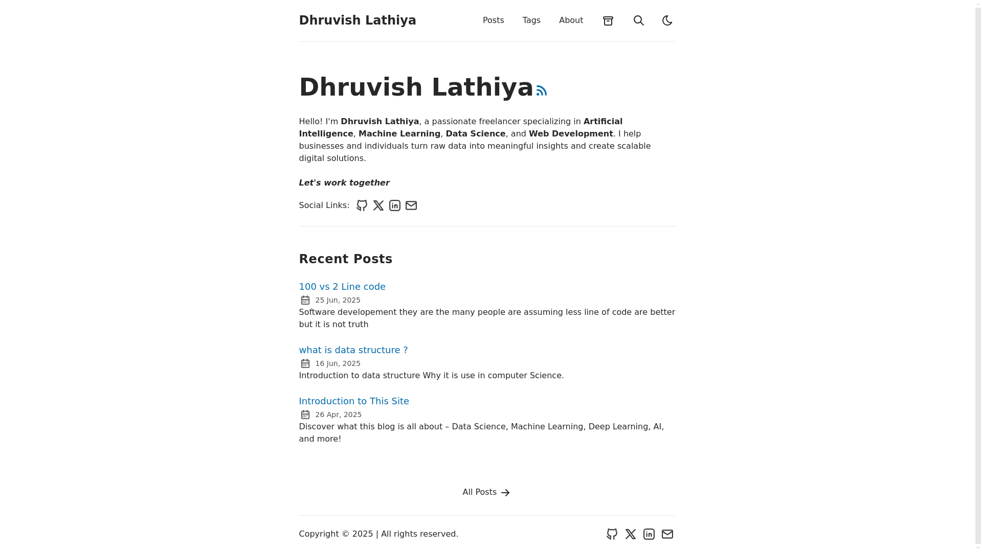 website screenshot of https://dhruvish-in.pages.dev/