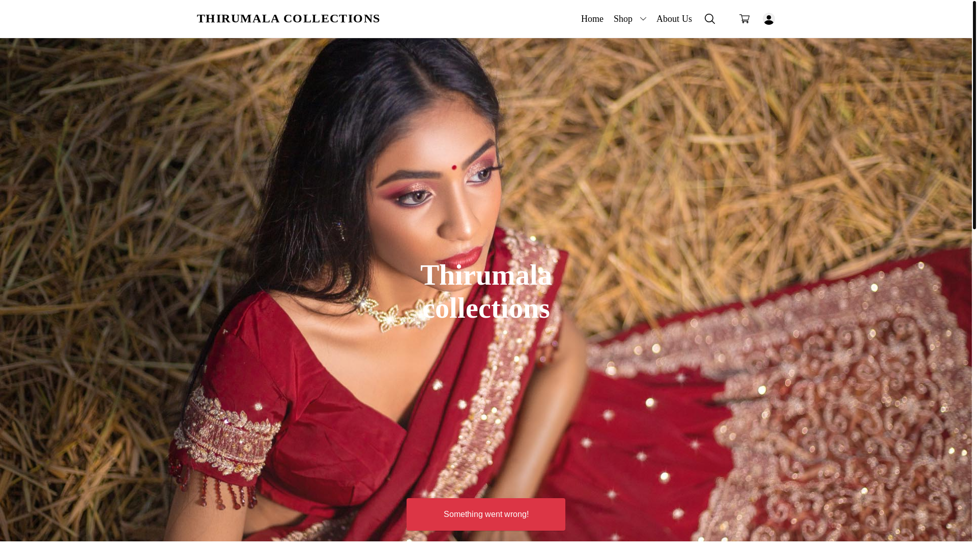 website screenshot of https://thirumalacollections.co.in/