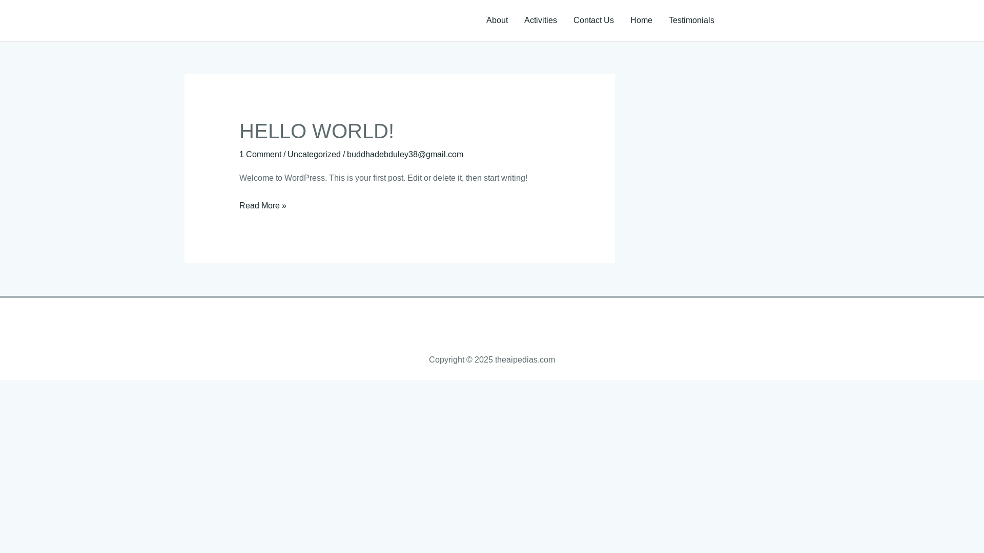 website screenshot of https://theaipedias.com/