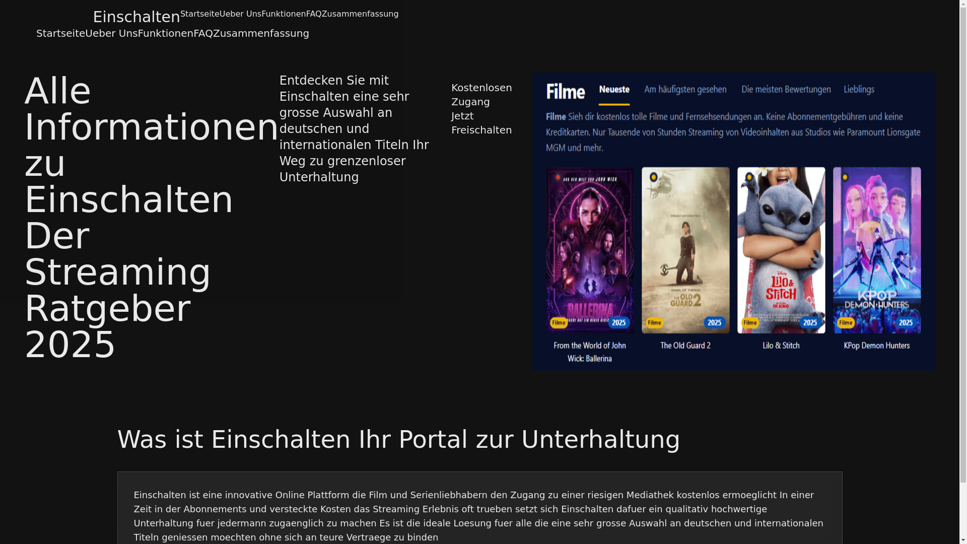 website screenshot of https://einschalten-z3um.pages.dev/