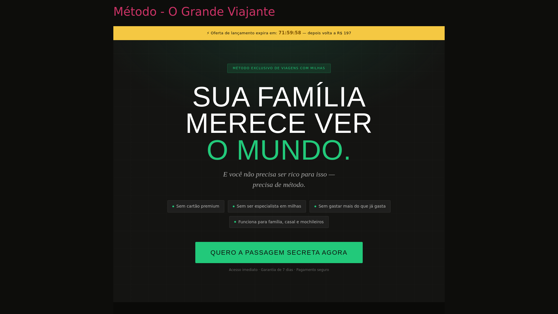 website screenshot of https://ograndeviajante.com