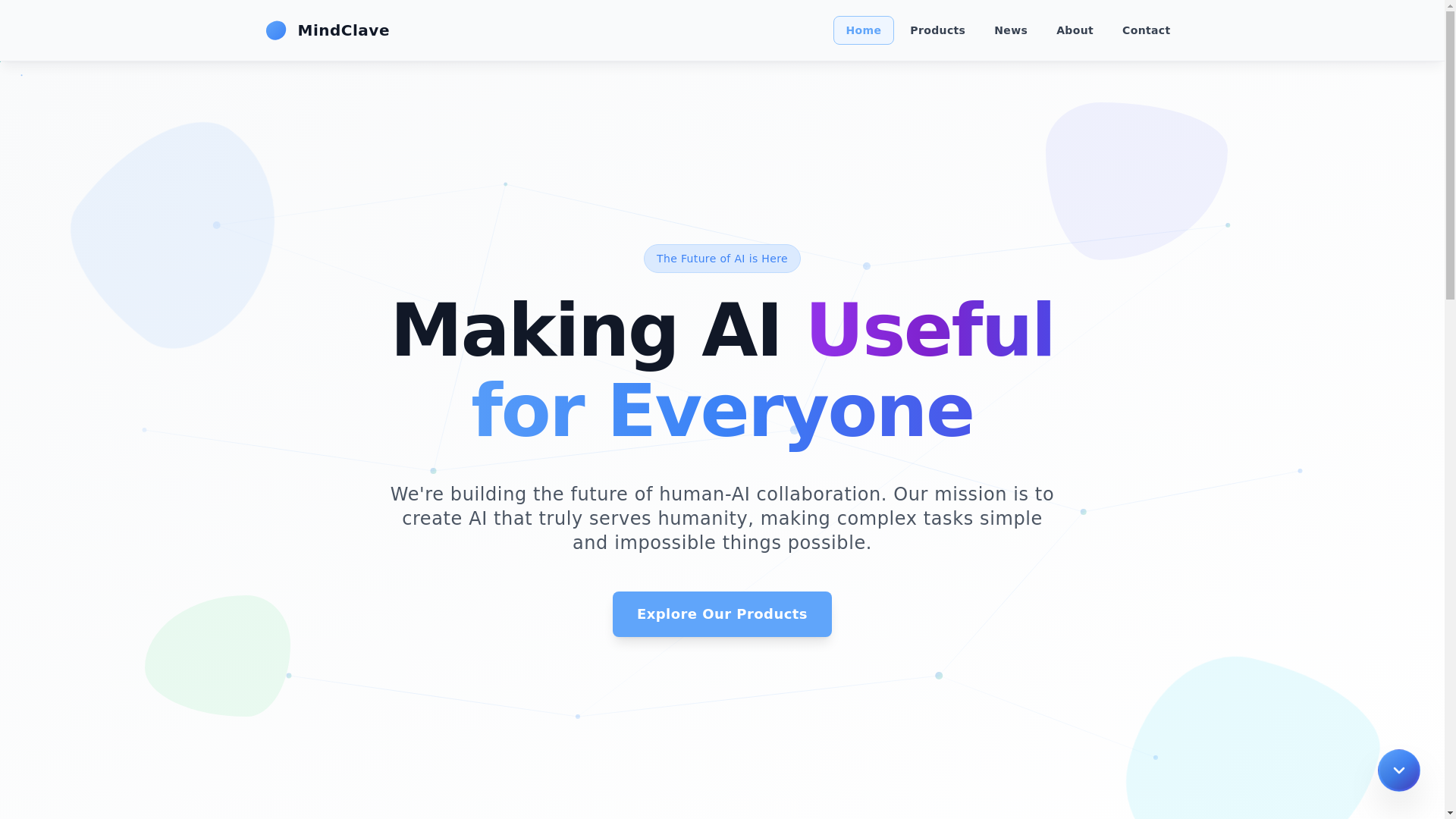 website screenshot of https://mindclave-website.pages.dev/