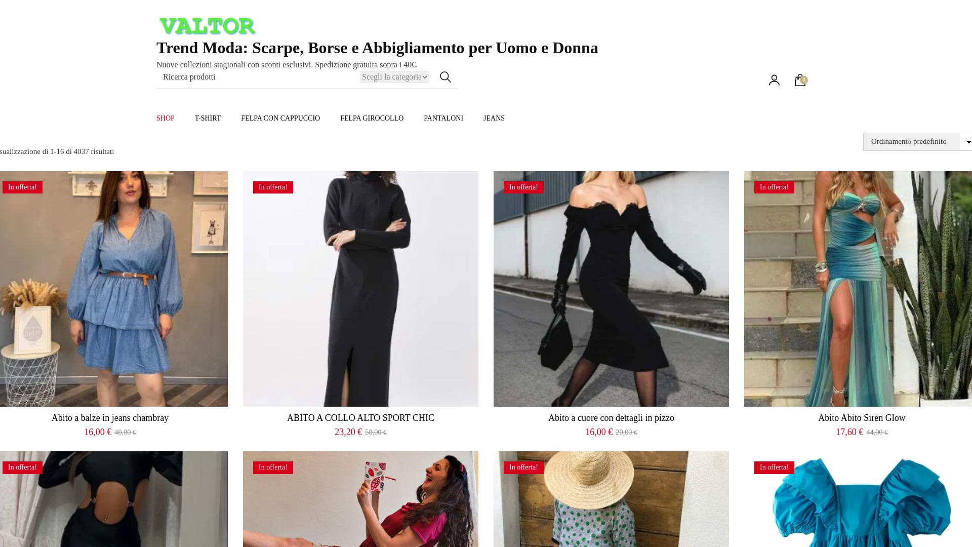 website screenshot of https://valtoriocloset.com