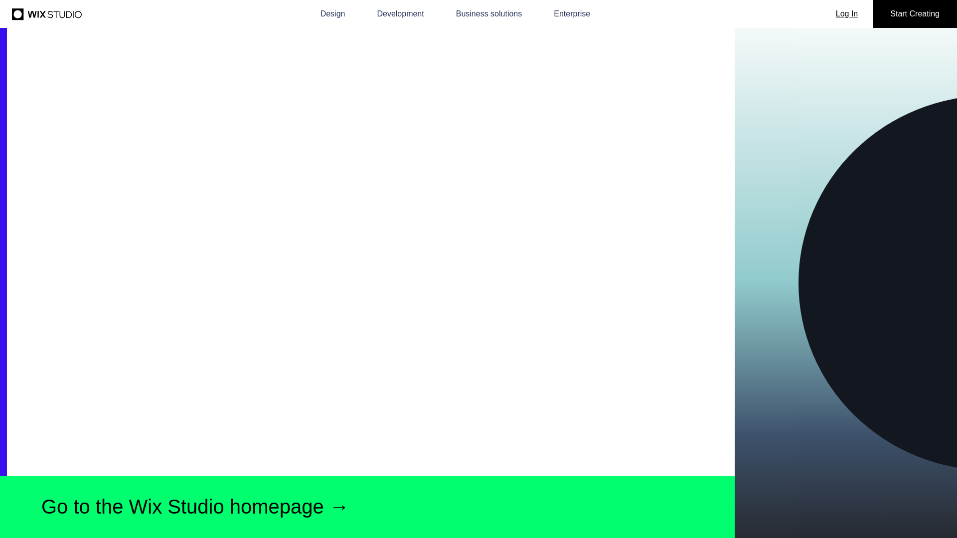 website screenshot of https://appstart-trzor.wixstudio.com
