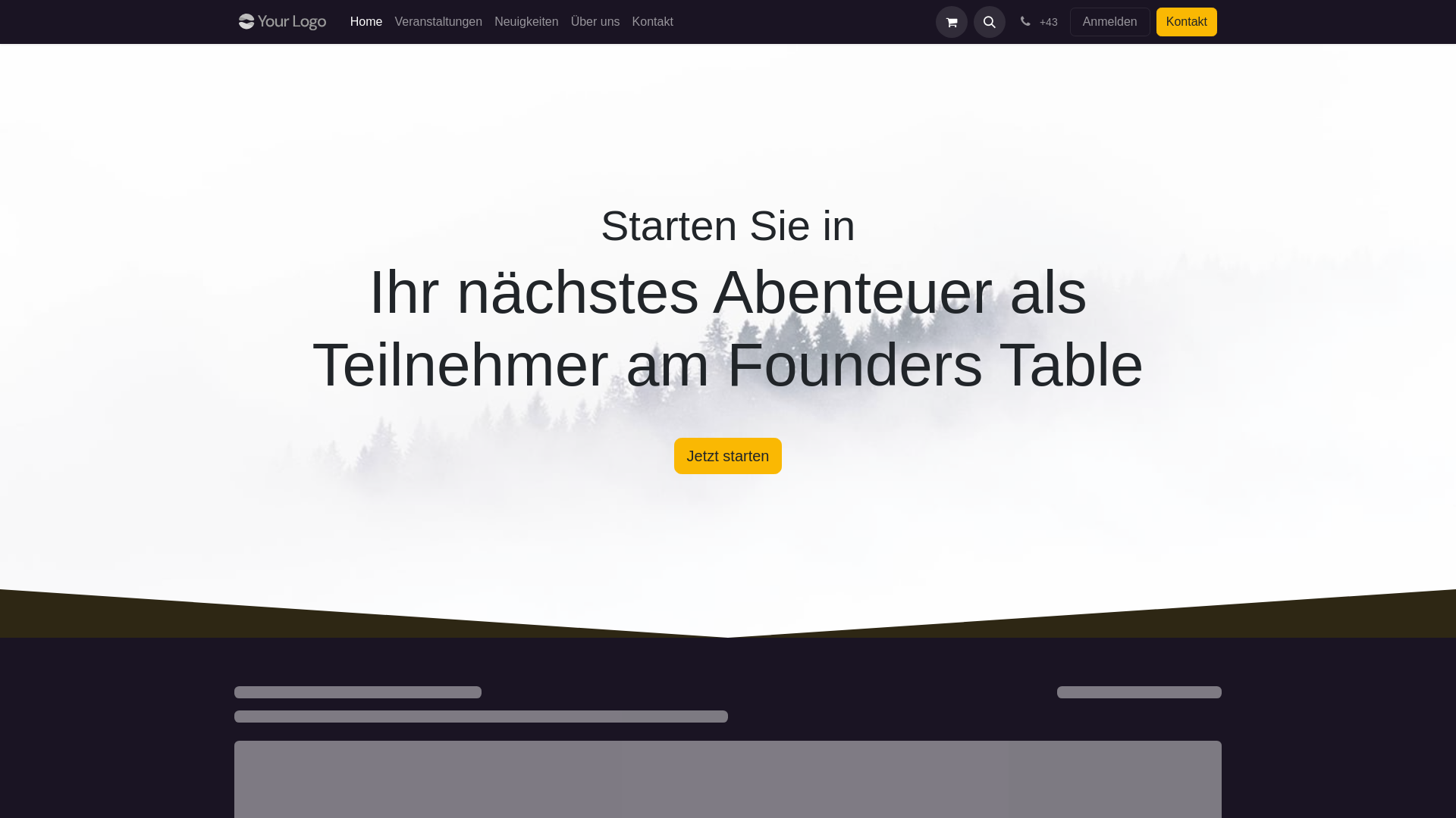 website screenshot of https://founderstable.eu/