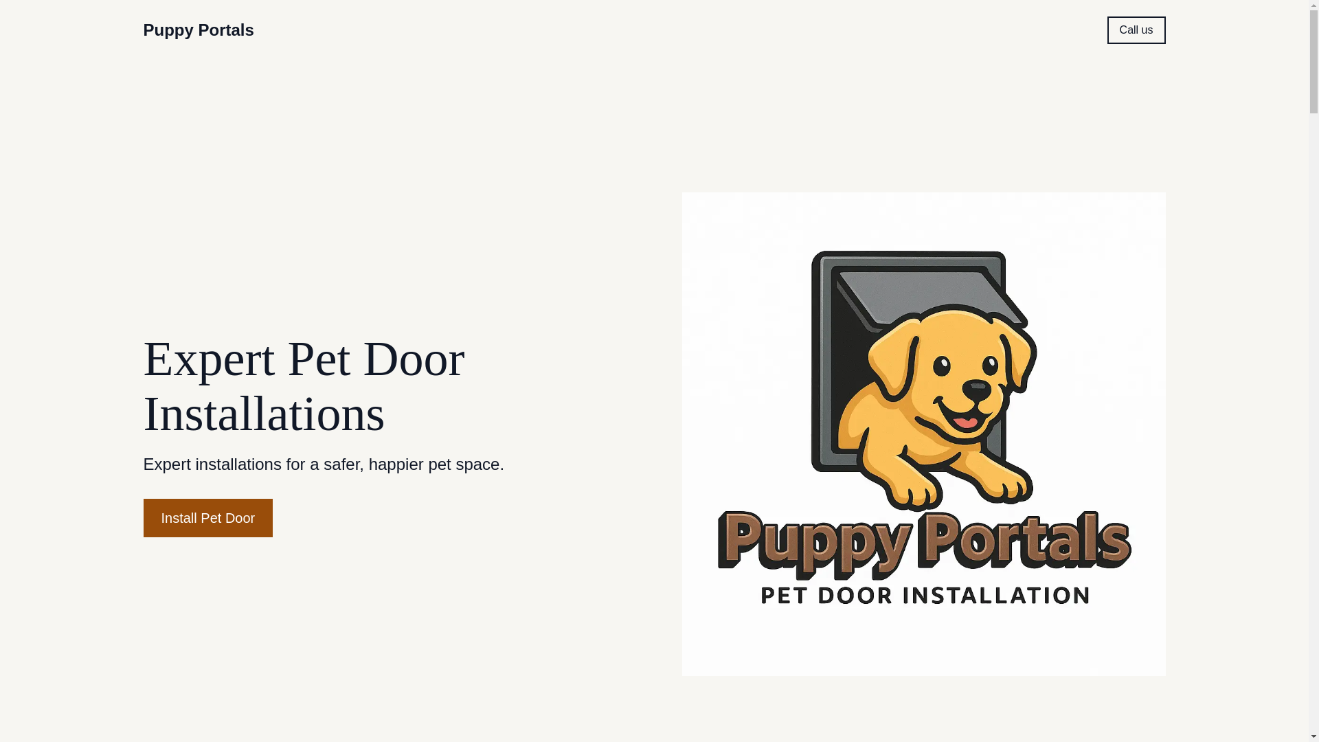 website screenshot of https://happypuppyportals.com/