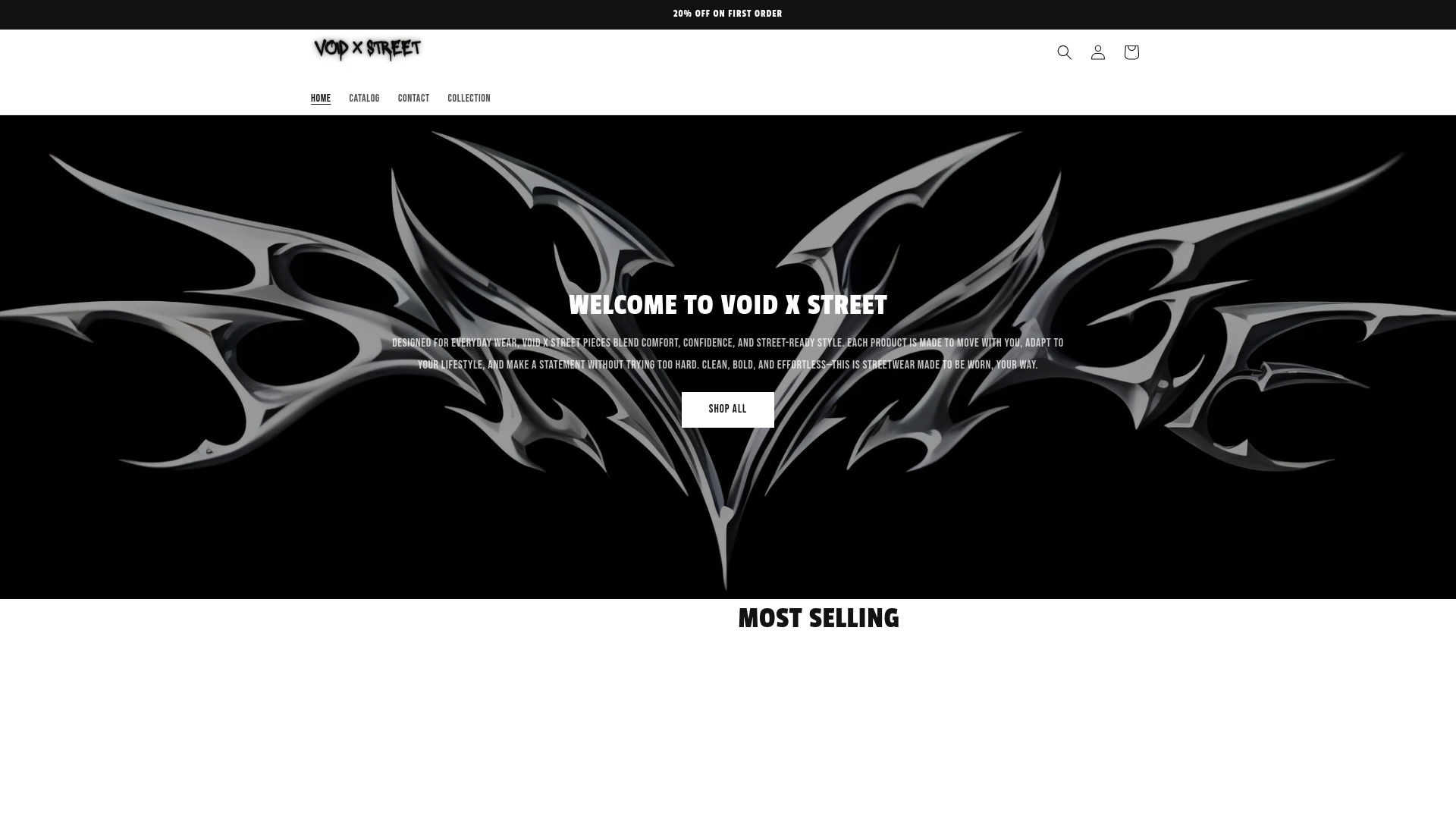 website screenshot of https://voidxstreets.site